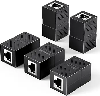 Ugreen 20390 RJ45 Ethernet Cable Extender Adapter – In-Line Coupler for Cat5/6/7 Networks