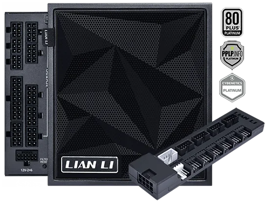 Lian Li EG1200P EDGE Platinum V2 1200W 80 Plus Platinum PSU with EDGE Hub V2 – Black, UK, New Launch