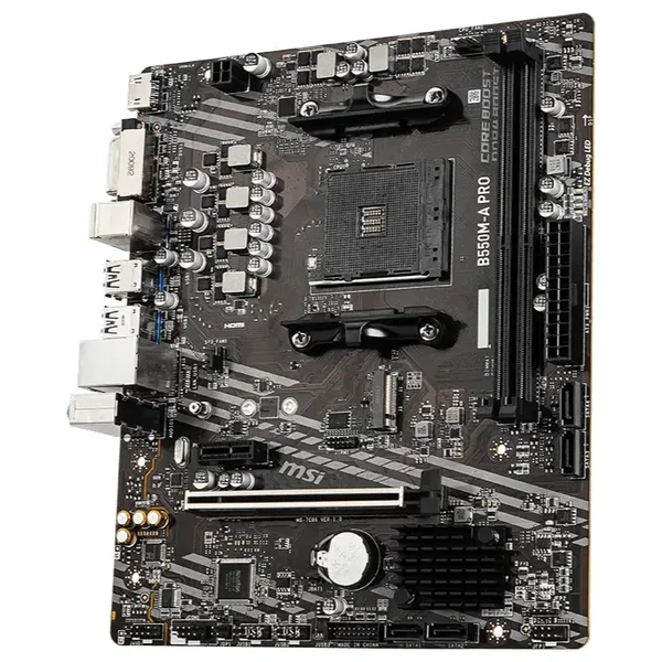 MSI B550M A PRO MAX WiFi AMD AM4 DDR4 microATX Motherboard – PCIe 4.0, Ryzen 5000 Ready
