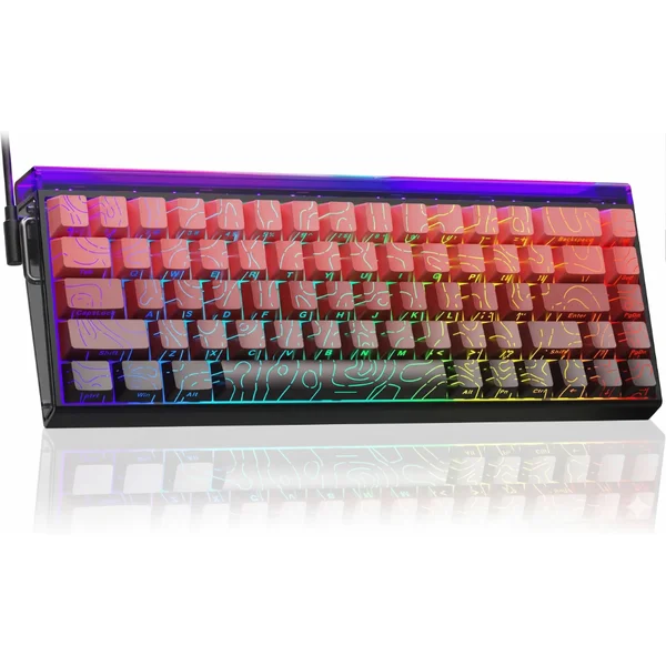 AULA Hero68 Gradient Black Red Side Engraved Dragon King Magnetic Switch Mechanical Gaming Keyboard