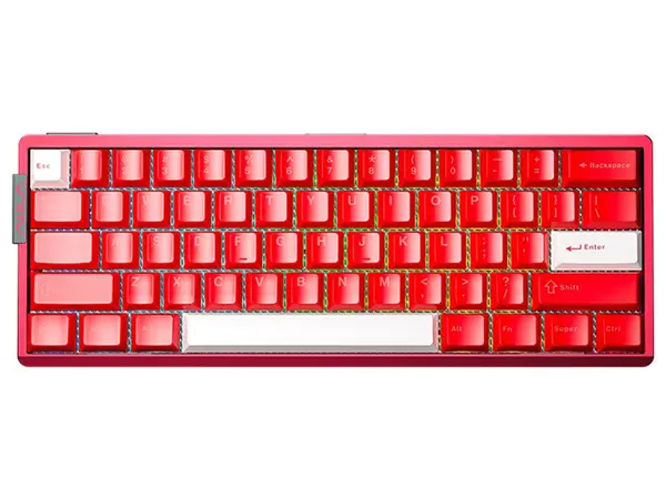 AULA AG60 Pro White-Red Wireless Mechanical Gaming Keyboard - Aether Magnetic Switch, Aluminum Body