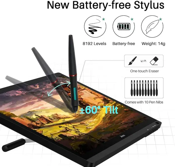 Artisul D22S 21.5" Full HD Drawing Display Tablet with Battery-Free Stylus