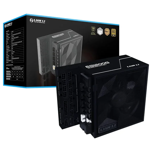 Lian Li EG1200P EDGE Platinum V2 1200W 80 Plus Platinum PSU with EDGE Hub V2 – Black, UK, New Launch