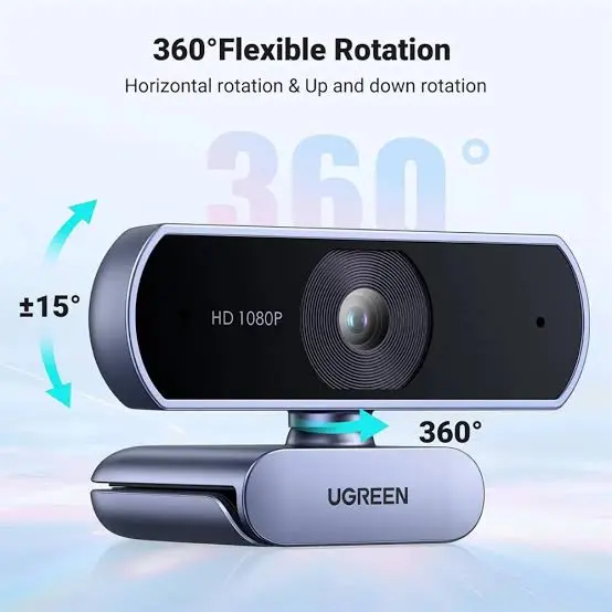 UGREEN USB HD Webcam | Full HD USB Webcam with Built-in Microphone for Video Calls, Streaming & Online Meetings