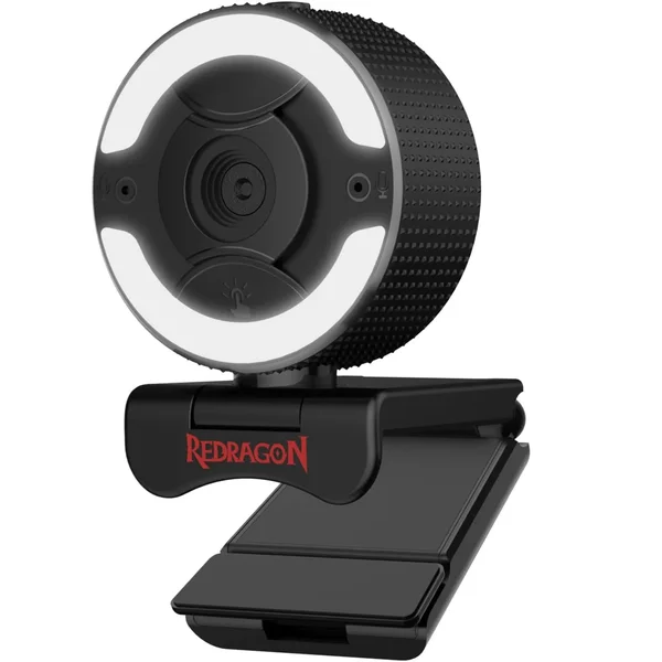 Redragon Oneshot GW910 1080P FHD Webcam 30FPS Privacy Shutter Dual Microphone 3-Level Light Adjustment USB Plug & Play Webcam for Laptop PC Streaming