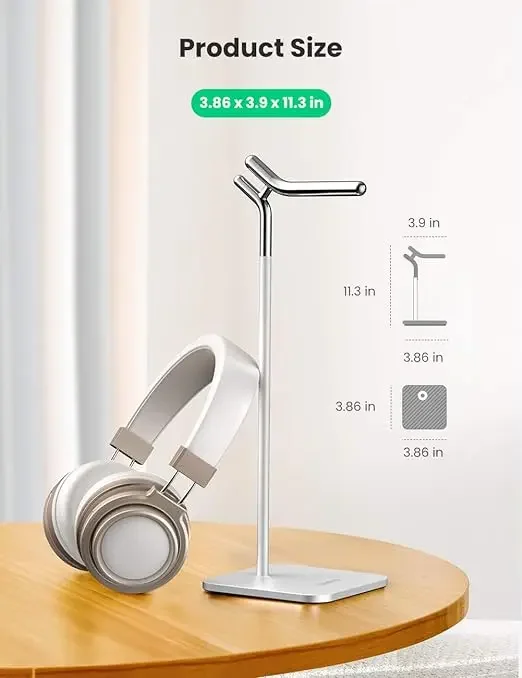 UGREEN Aluminium Headphone Stand Holder for Desk Steel Series Gaming Headset Display