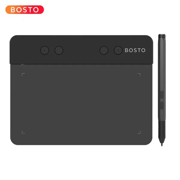 BOSTO T430K 4x3" Compact Drawing Tablet with 16384 Pressure Levels & Battery-Free Pen
