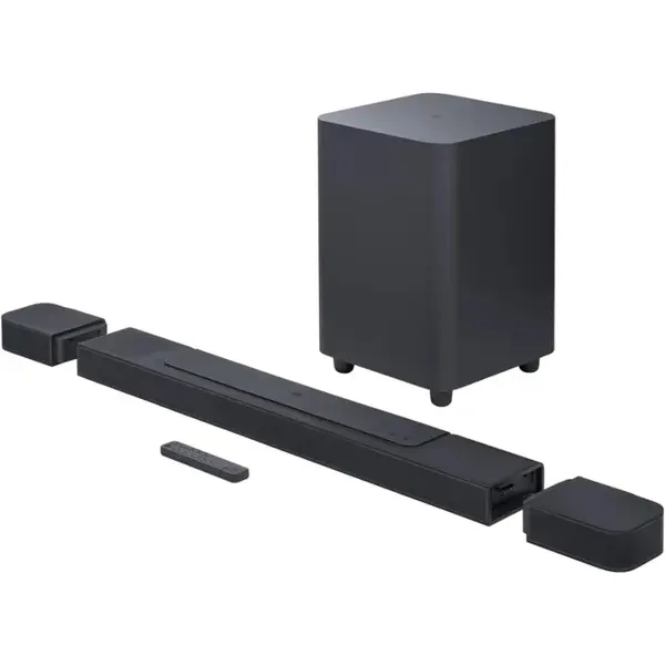 JBL Bar 1000 7.1.4-Channel Soundbar, Detachable Surround Speakers, Dolby Atmos, DTS:X, MultiBeam, 880W, Black