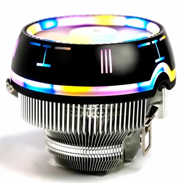 GFURY UFO-R RGB CPU Air Cooler | Universal Intel LGA 1366 & AMD AM2 Compatible Low Noise Rainbow Light Cooling Fan for Desktop PC
