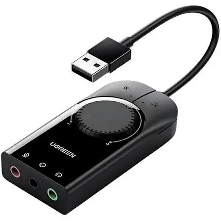 UGREEN USB-A to 3.5mm External Stereo Sound Adapter 15cm USB Audio Adapter