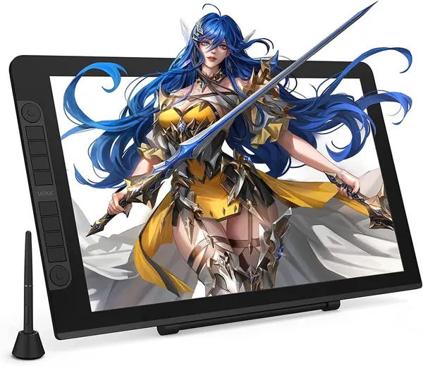 VEIKK Studio VK2200 Pro 21.5” Full HD Pen Display Tablet – Professional Drawing Monitor with Battery-Free Stylus | 8192 Pressure Levels | IPS Laminated Screen