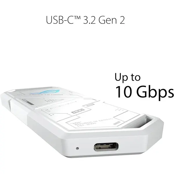 ASUS ROG Strix Arion ESD-S1C White M.2 NVMe SSD External Enclosure USB 3.2 Gen 2 Type-C RGB Portable SSD Case