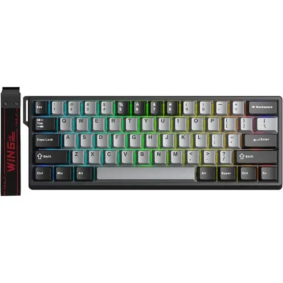 AULA Win60 HE Pro Light Grey + Dark Grey Meteor Magnetic Switch Mechanical Gaming Keyboard