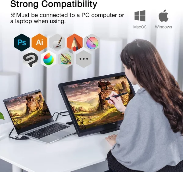 Artisul D22S 21.5" Full HD Drawing Display Tablet with Battery-Free Stylus
