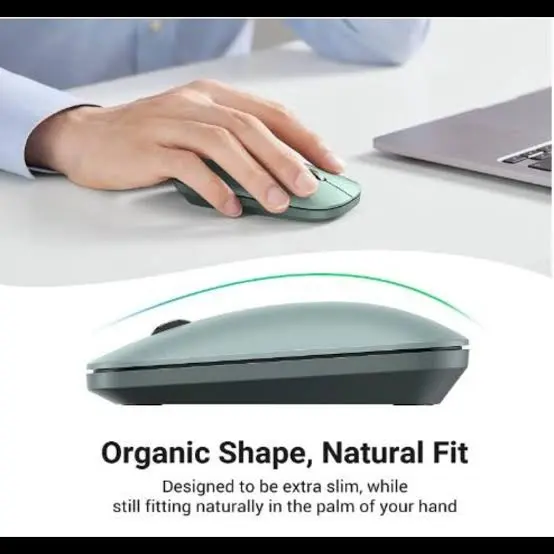 UGREEN Ultra Slim Portable Wireless Mouse Light Gray | Compact Mouse for Laptop Travel