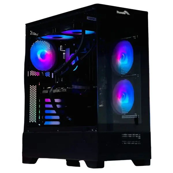 SONIC R28 Black Gaming Case With 3 RGB Fans & Tempered Glass Side Panel