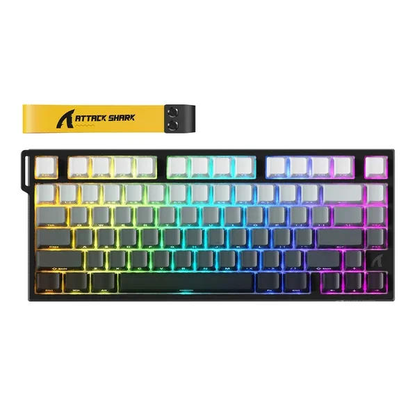 Attack Shark R82HE Rapid Trigger Wired Mechanical Gaming Keyboard – 8K Polling, 0.005mm RT Accuracy, MoonLight
