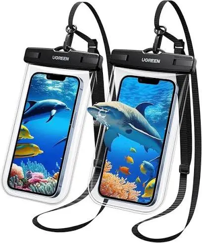 UGREEN Waterproof Phone Pouch Black for Swimming Beach Pool Underwater Use