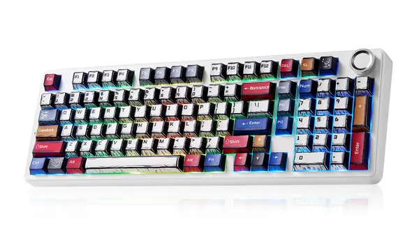 AULA F99 Pro Comics Star Vector Switch Tri-Mode Mechanical Gaming Keyboard - Wireless Hot-Swap RGB