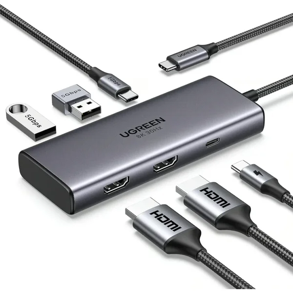 UGREEN USB-C Multifunction Adapter 6-in-1 Docking Hub for Laptop MacBook