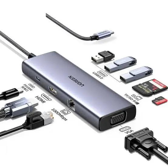 UGREEN USB-C to HDMI 2x USB-A 2x USB-C PD Power Converter 6-in-1 10Gbps 4K60Hz Hub
