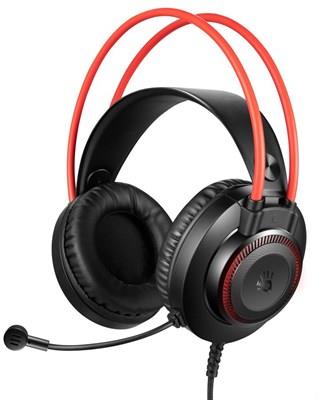 Bloody G200S Gaming Headset Black – 50mm Driver Lightweight USB Gaming Headphones with RGB Lighting & Noise Cancelling Mic for Esports Gaming
