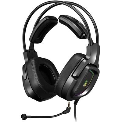 Bloody G575 Virtual 7.1 Surround Sound Gaming Headset Black – 50mm Drivers, RGB Flow Lighting, Noise Cancelling Mic, USB Wired Gaming Headphones for PC Gaming