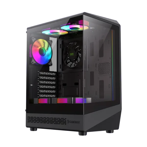 GameMax Vista COC ATX Mid-Tower Gaming Case with Patented Cooling Black
