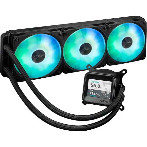 ASUS PRIME LC 360 ARGB Black 360mm AIO Liquid CPU Cooler PWM ARGB High Performance Cooling for Intel & AMD