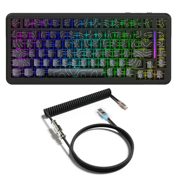 Attack Shark X82 PRO HE Wireless Rapid Trigger Gaming Keyboard – Hall Effect Magnetic Switch, 8KHz, Hot-Swap, RGB, Black Contour Line