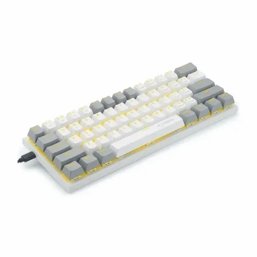 E-YOOSO Z-11 RGB Mechanical Gaming Keyboard – White Gray, Brown Switch, 61 Keys Wired