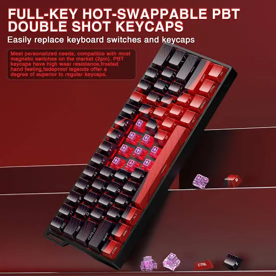 AULA Win60 HE MAX Black + Red Wing Chun Magnetic Switch Mechanical Gaming Keyboard