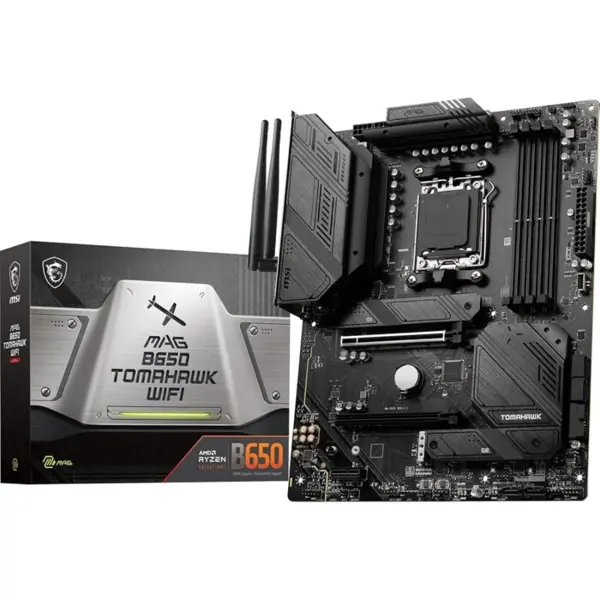 MSI MAG B650 Tomahawk WiFi AMD AM5 DDR5 ATX Motherboard - PCIe 4.0, WiFi 6E, Ryzen 7000/8000/9000 Ready
