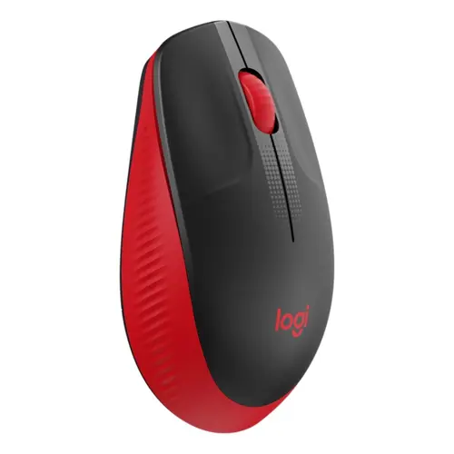 Logitech M190 Full-Size Wireless Mouse - Red / Grey