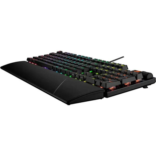 ASUS ROG Strix Scope II RX Gaming Keyboard - ROG RX Optical Switches, Pre-Lubed, Sound-Dampening Foam, Doubleshot Keycaps, Wrist Rest