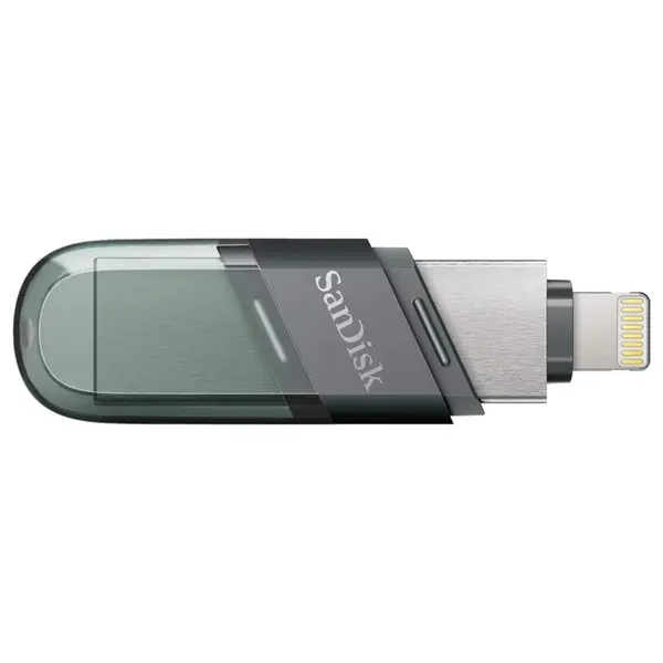 SanDisk iXpand Flash Drive Flip Flash Drive, 64GB Lightning and USB Type-A USB 3.1 Gen 1, Sea Green, SDIX90N-064G-GN6NN