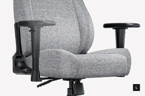AndaSeat Novis Ultra L Series Ergonomic Gaming Chair Ash Grey Linen Fabric Best Budget Gaming Chair Head & Lumbar Pillow Support Office & Gaming Chair