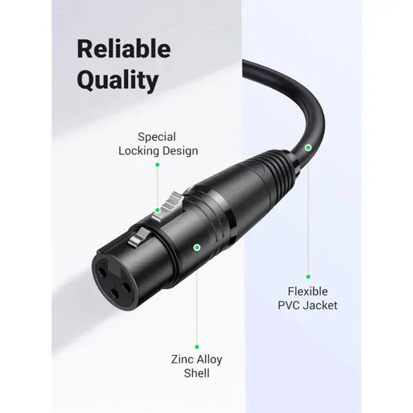 Ugreen XLR Cable, XLR Male To Female Microphone Extension Cable 2M For Amplifiers, Microphones, Mixer, Preamp, Speaker System Or Other Professional Recording (Black)