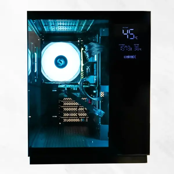 CrystalX Vortex Pro V-331 Full Tempered Glass ATX Case Black