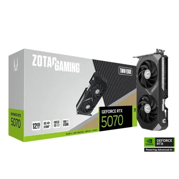 Zotac Gaming GeForce RTX 5070 Twin Edge DLSS 4 12GB GDDR7 192-bit 28 Gbps PCIe 5.0 Gaming Graphics Card