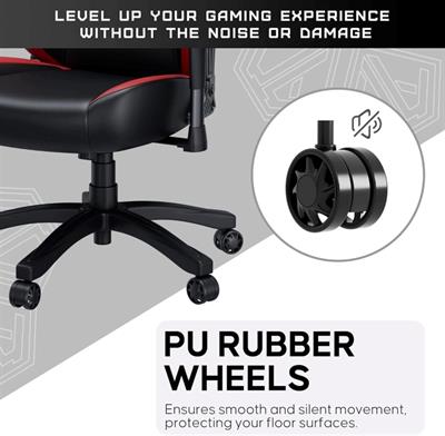Anda Seat Luna Large Gaming Chair -  Black & Red