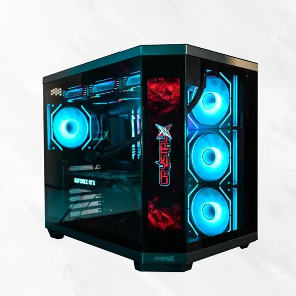 CrystalX CoreView V950B-L ATX Gaming Case with Digital Display Black