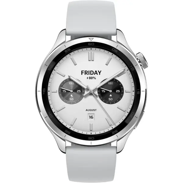 Xiaomi Watch S4 Silver Smartwatch with 1.43-Inch AMOLED Display, Bluetooth Calling & 15-Day Battery