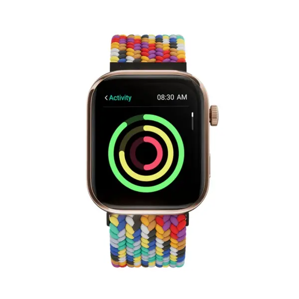 Zero Lifestyle Visionary AMOLED Smartwatch – Bluetooth Calling Smart Watch (Rainbow)