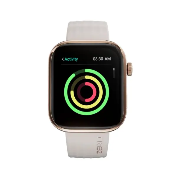 Zero Lifestyle Visionary AMOLED Smartwatch – Bluetooth Calling Smart Watch (Starlight Silicone)