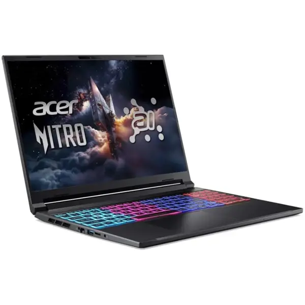 Acer Nitro V 16S AI ANV16S-41-R89V Gaming Laptop, Ryzen 7 260, 16GB DDR5, 512GB SSD, RTX 5060 8GB, 16" WUXGA 180Hz, Windows 11, RGB Keyboard, Black (Official Warranty)