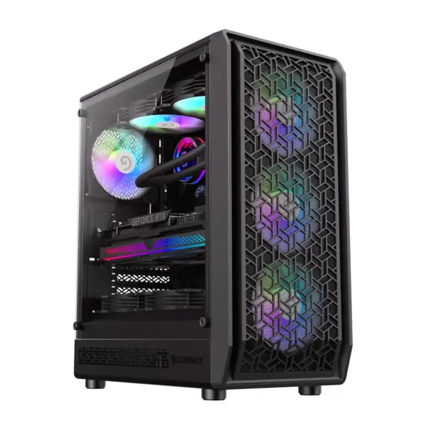 GameMax Forge AB ARGB Mid-Tower ATX Gaming Case - Black