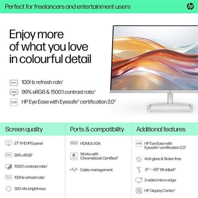 HP Series 5 527sf - 100Hz 1080p FHD IPS 27" Monitor