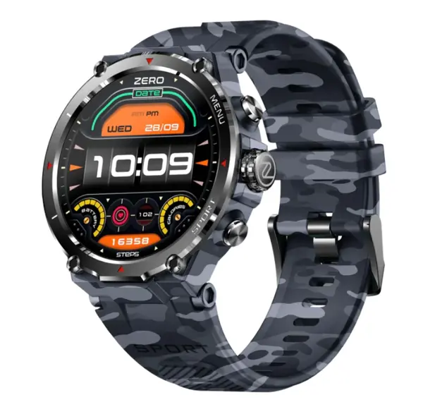 Zero Armour Smartwatch | Jet Black | Camou Grey | Blue | Misty Gray | Teal Green  