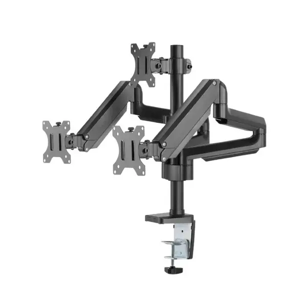 Twisted Minds Premium Triple Monitors Aluminum Pole Mounted Gas Spring Monitor Arm – TM-26-C018P